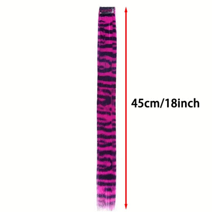 Colorful Feather Hair Extension - Clip-In Synthetic Hairpiece for Women Cosplay Y2K Style