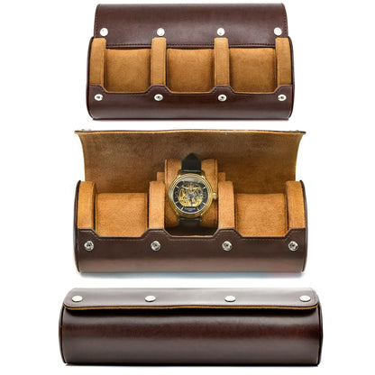 6-Slot Watch Travel Case – PU Leather Organizer Roll for Men & Women, Watch Display Storage Case