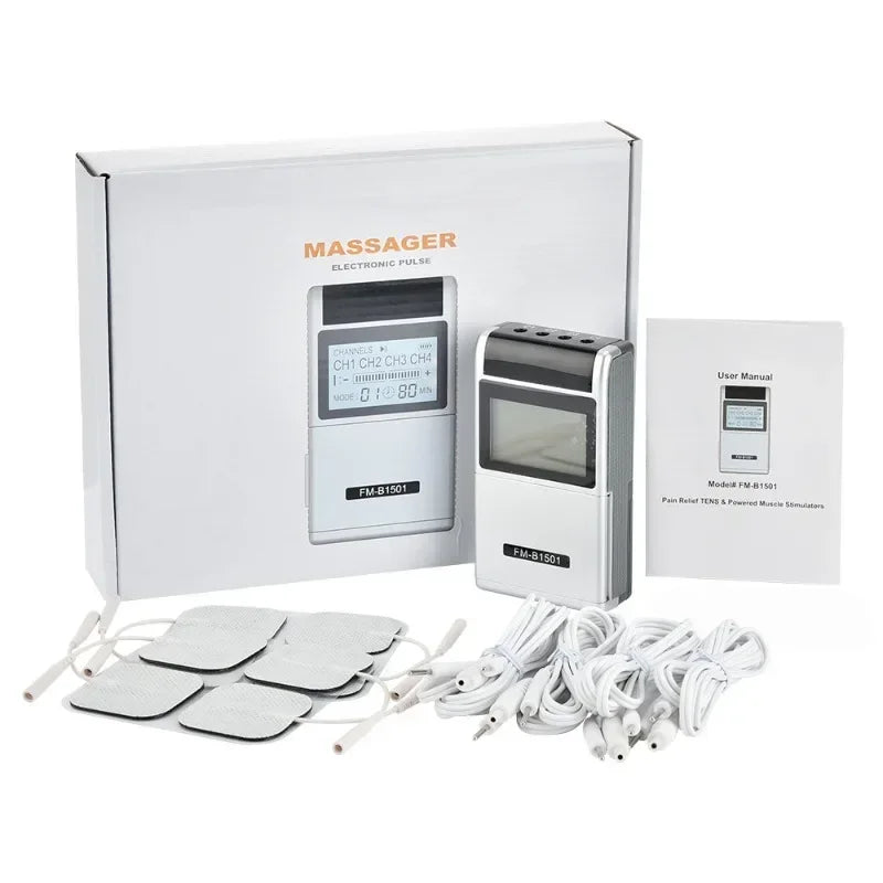 15-Mode EMS TENS Electric Muscle Stimulator — Full Body Physiotherapy Pulse Massager for Pain Relief and Health Care