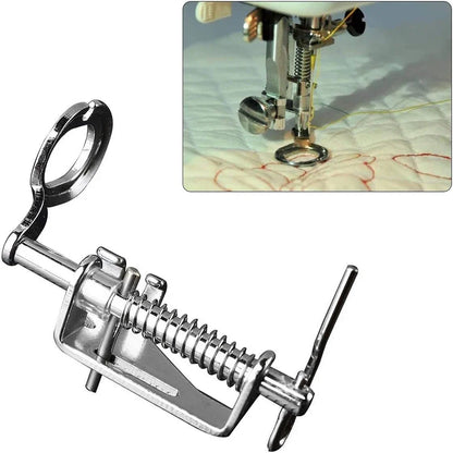 4-Piece Free Motion Quilting Presser Foot Set - Low Shank Embroidery & Darning Feet for Sewing Machines