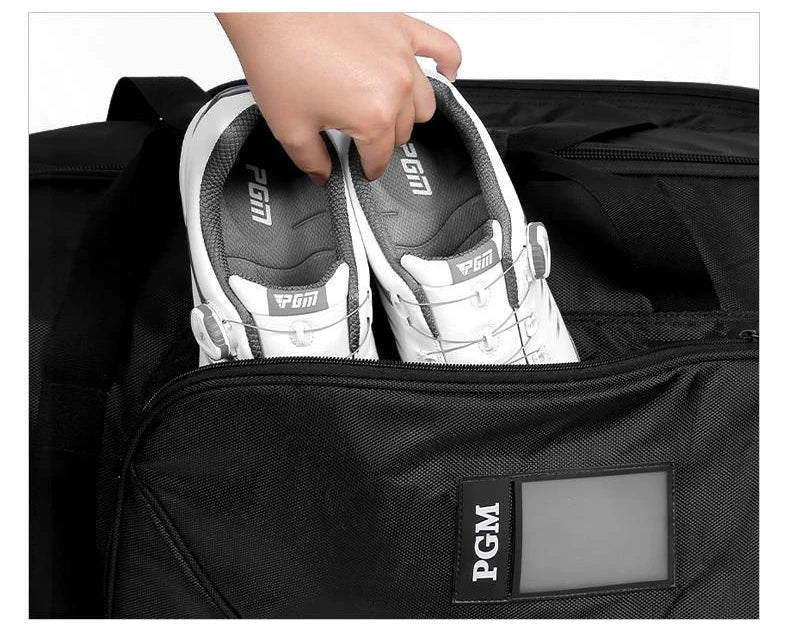 PGM Golf Aviation Bag – Hard Shell Anti-Collision Travel Bag with Roller Skating Belt, Men & Women, HKB014