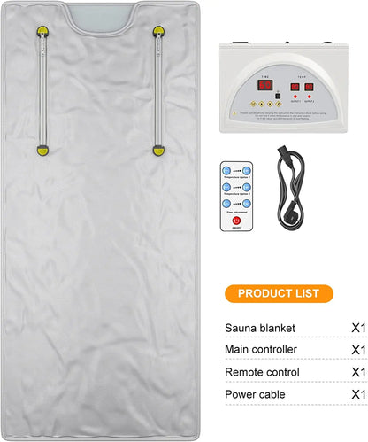 Professional Slimming Far-Infrared Sauna Blanket – Waterproof Weight Loss & Heating Therapy for Home Spa