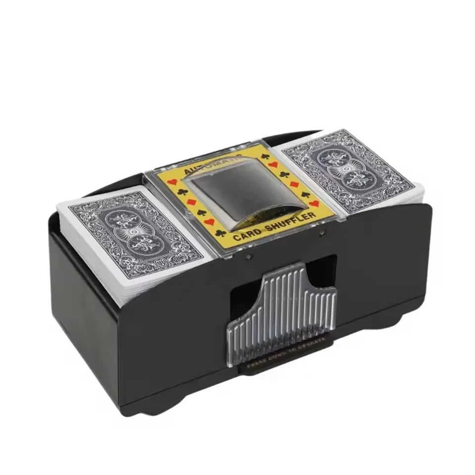 Automatic Playing Card Shuffler – Portable Poker Mixer & Sorter Machine with Battery for Travel, Home & Party