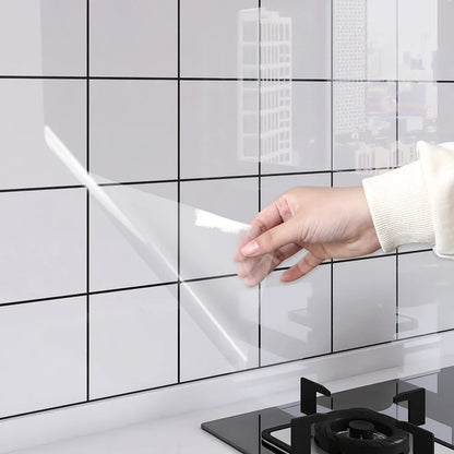 Electrostatic Wall Protective Film - Transparent Waterproof Dirt-Resistant Non-Adhesive Wall Sticker Cover