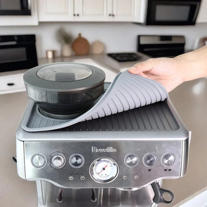 Silicone Coffee Mat for Breville 870/880 – Anti-Slip Espresso Tamper Top Cover, Food-Grade