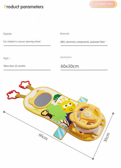 Kids Electric Copilot Steering Wheel Toy – Musical Simulated Driving Car Seat Educational Sound Toy