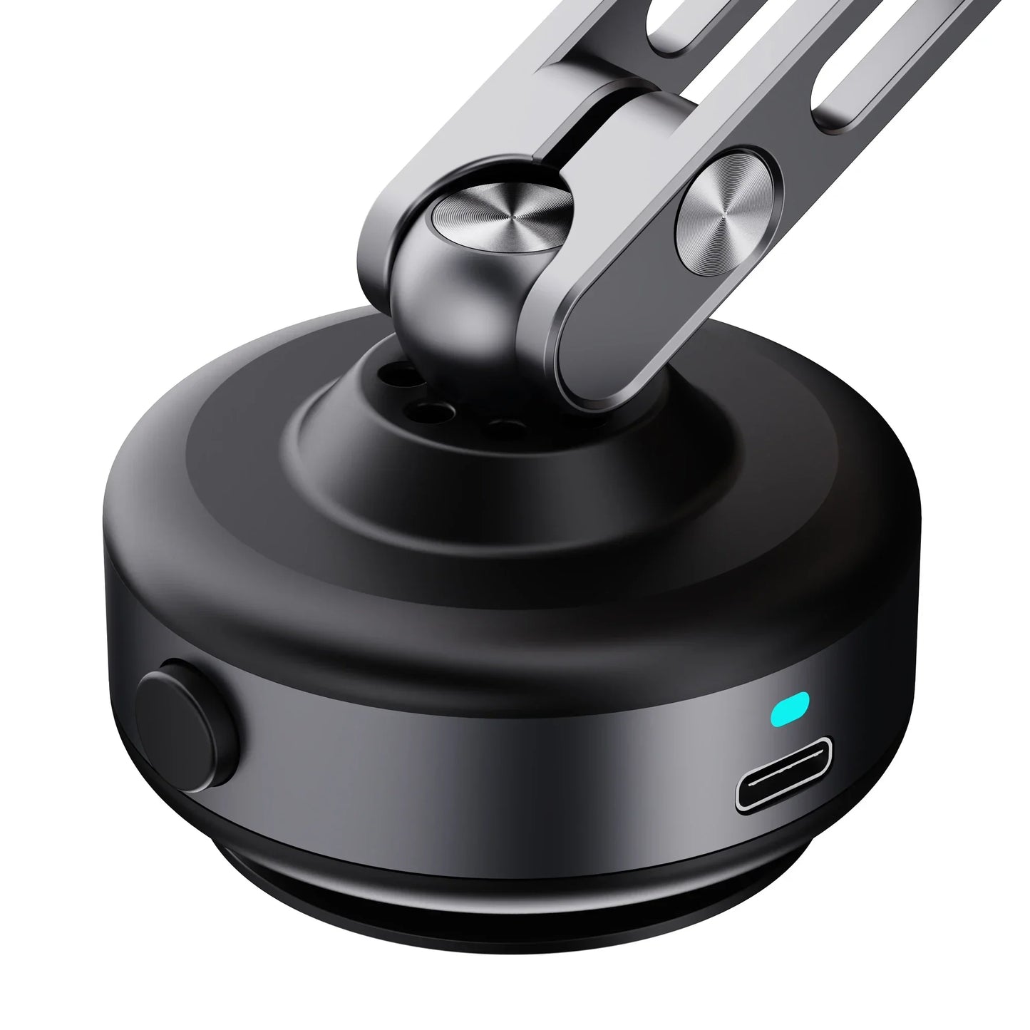 Magnetic Vacuum Adsorption Car Mount – Foldable 360° Rotating Aluminum Alloy Phone Holder for Smartphones