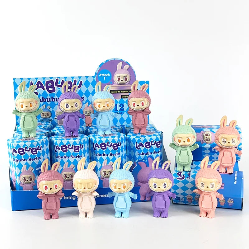 Labubu Hippers Blind Box Figures — 1-12PCS PVC Action Dolls, Collectible Toy Set for Children, Birthday & Christmas Gifts
