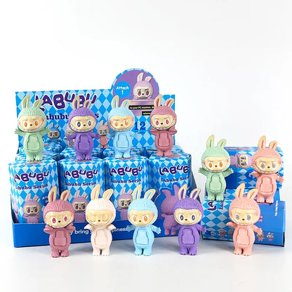 Labubu Hippers Blind Box Figures — 1-12PCS PVC Action Dolls, Collectible Toy Set for Children, Birthday & Christmas Gifts