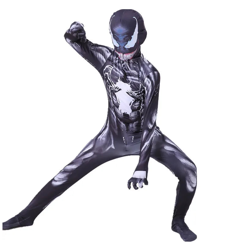 Kids Spider-Man Cosplay Costume – 3D Style Spiderman Suit for Halloween, Party & Venom Theme