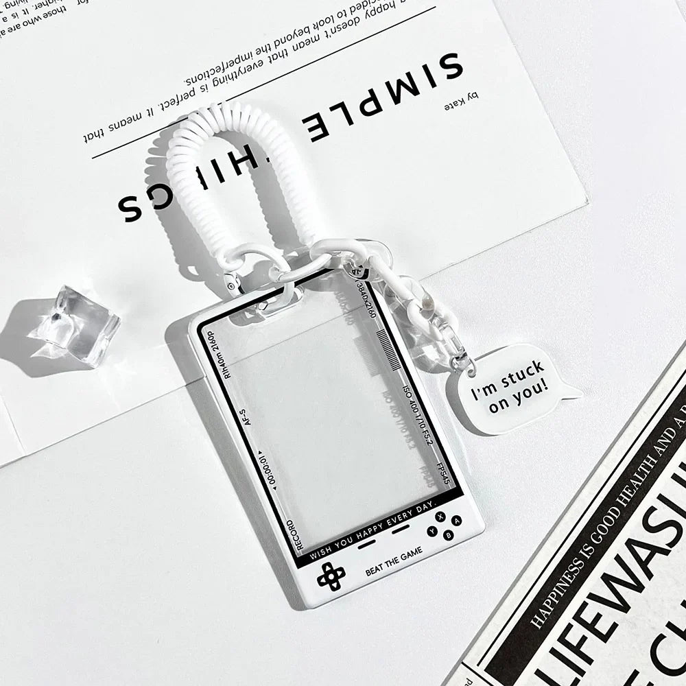 Kpop Card Holder — Fashion Transparent Student ID & Photocard Protector with String for Kids & Idol Fans