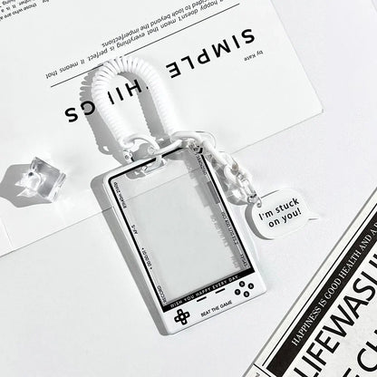 Kpop Card Holder — Fashion Transparent Student ID & Photocard Protector with String for Kids & Idol Fans