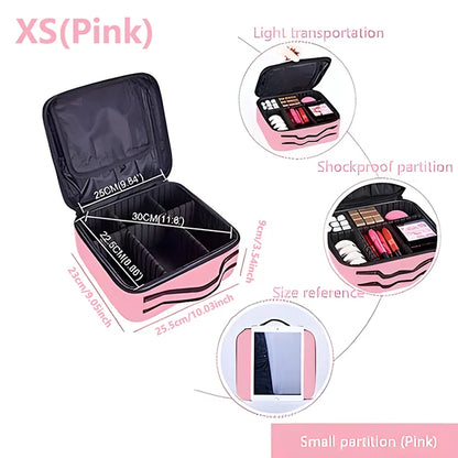 Professional Large Makeup Case – Travel Cosmetic Organizer & Nail Toolbox for Beauty Storage