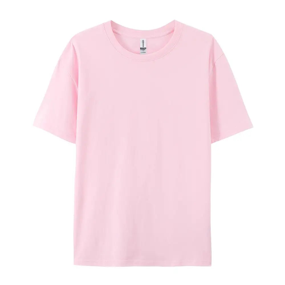 100% Cotton Solid Color T-Shirt – Unisex Short Sleeve Casual Breathable Summer Tee for Men & Women Fashion Wear