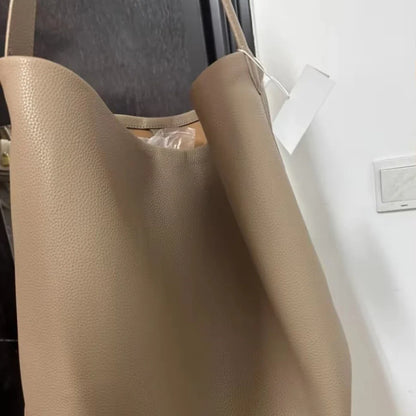 Women’s Simple Tote Bag — Fashion Satchel Sling Shoulder Bag, Large-Capacity Bucket Handbag for Shopping & Outdoor Use