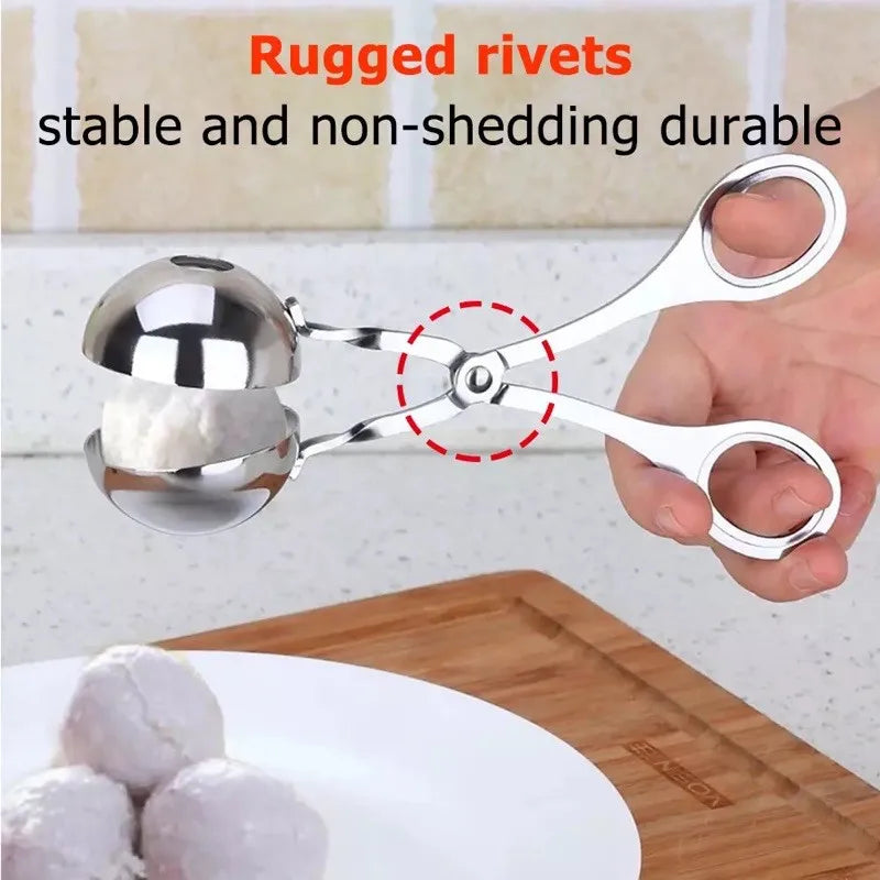 Stainless Steel Meatball Maker Clip | Fish Ball & Rice Ball Mold | Kitchen Forming Tool | Cooking Accessories & Gadgets