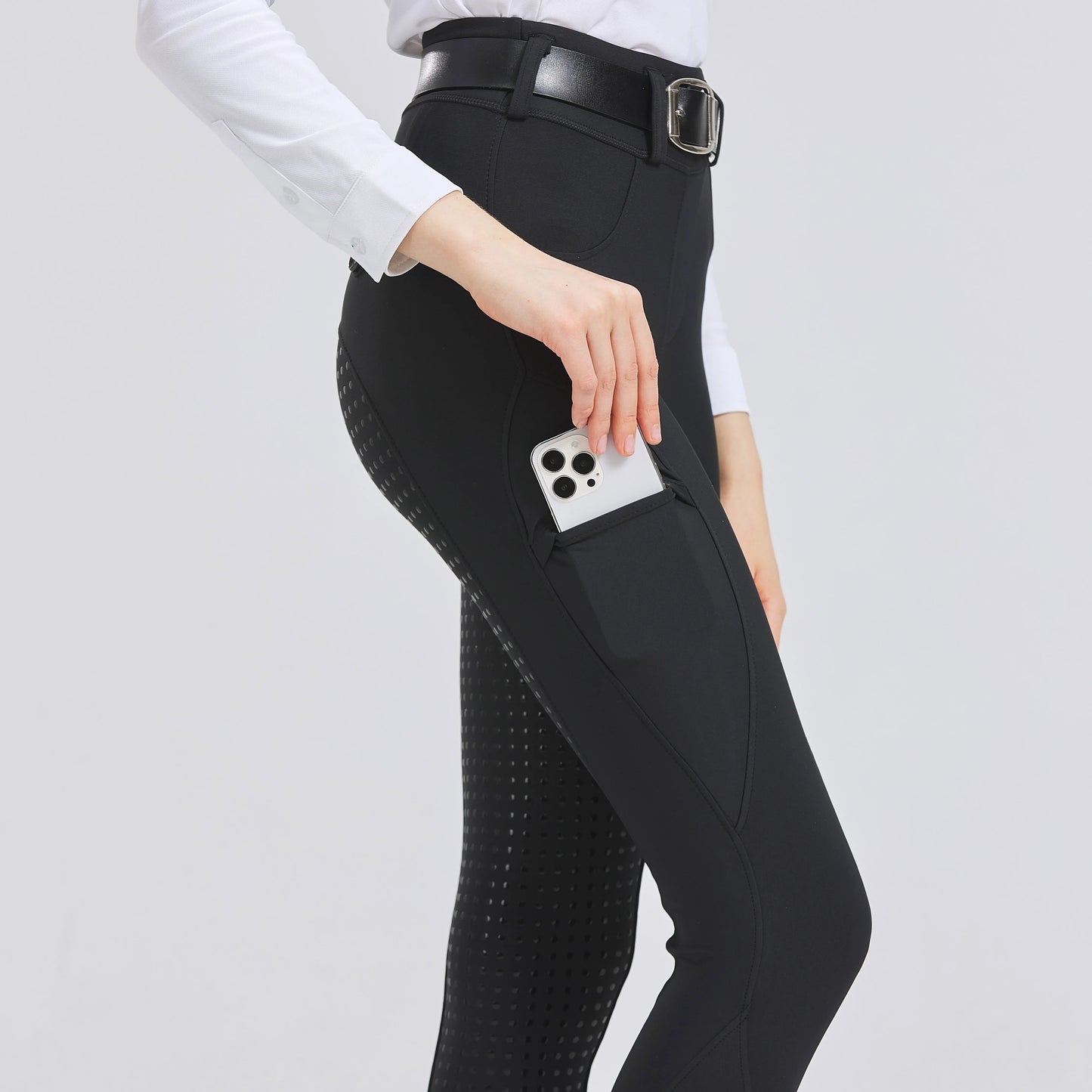 Professional Equestrian Riding Pants — Silicone Anti-Slip, Quick-Dry, Tight-Fit Sports & Cycling Trousers for Horse Riding Exams