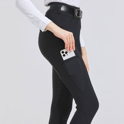 Professional Equestrian Riding Pants — Silicone Anti-Slip, Quick-Dry, Tight-Fit Sports & Cycling Trousers for Horse Riding Exams