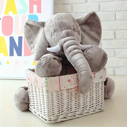 40cm Soft Elephant Plush Toy – Cute Baby Elephant Sleeping Pillow, Stuffed Animal for Kids, Birthday Gift & Room Decor