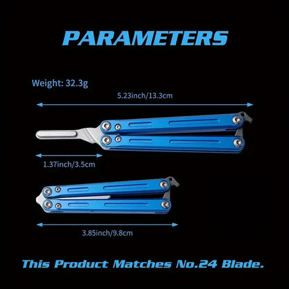 Foldable Butterfly Knife – Portable Stainless Steel Pocket Practice Knife for Outdoor Training