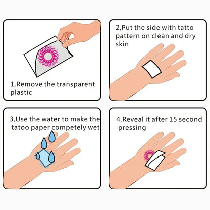 Large Anime Black Temporary Tattoo – Waterproof Curse Mark Body Art Sticker for Back & Waist, Unisex Fake Tattoo