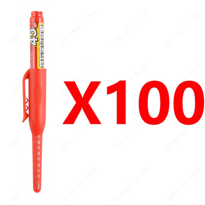 Carpenter Marker Pens — 45mm Long Nib Head, Hole Marker for Woodworking, 100-1PCS White/Black/Blue/Red Hand Tools