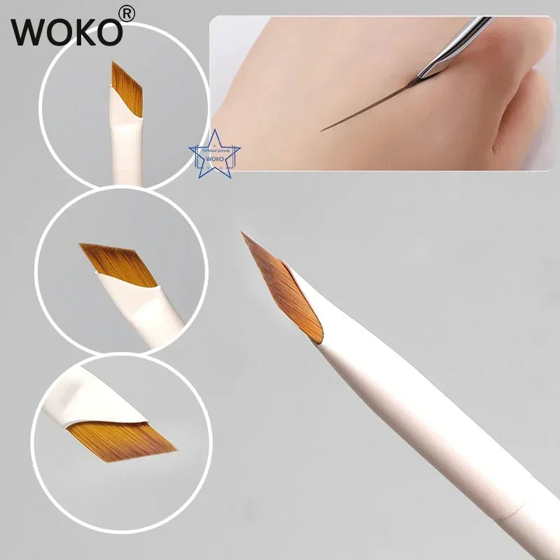 Upgrade Blade Eyeliner Brush | Ultra-Thin Fine Angle Flat Brush for Eyebrows & Under-Eye Makeup | Precise Detail White Brush