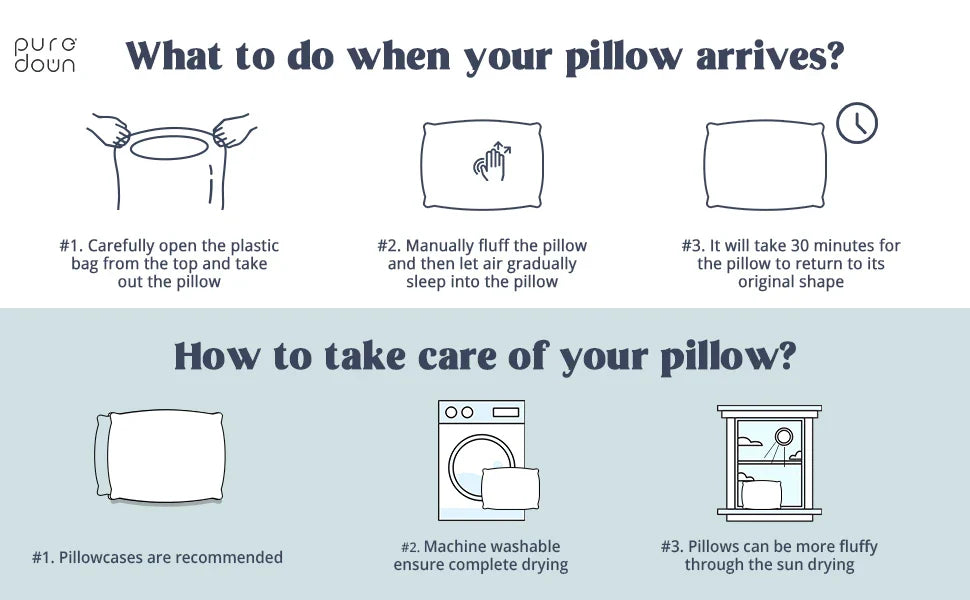 100% Goose Down Pillow – Luxury Five-Star Hotel Quality, Soft & Supportive Sleep Pillow, Single Size