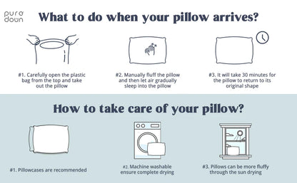100% Goose Down Pillow – Luxury Five-Star Hotel Quality, Soft & Supportive Sleep Pillow, Single Size