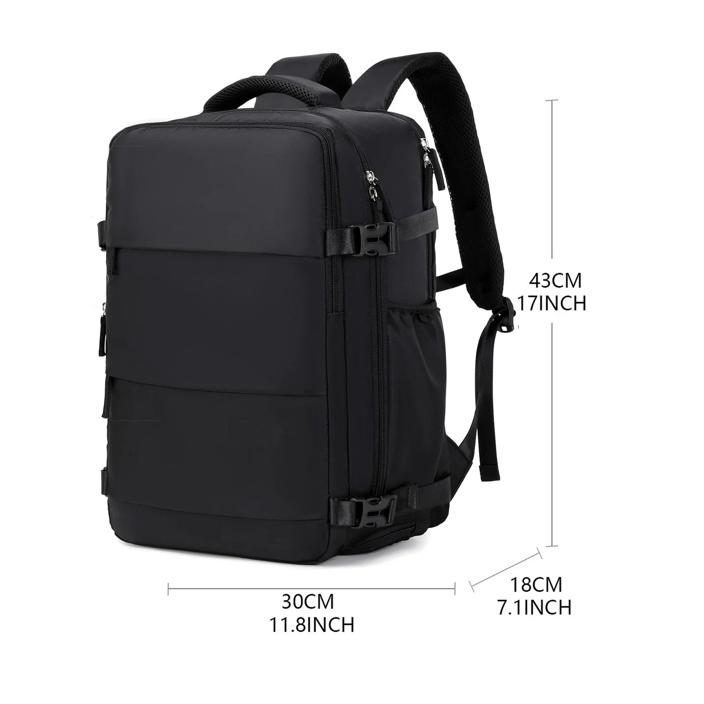 Travel Backpack with 15.6-Inch Laptop Compartment - Waterproof Design and Shoe Storage, Unisex Backpack