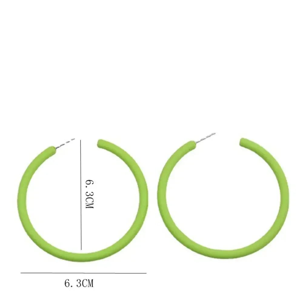 Women’s Funny Acrylic Circular Earrings – Round Ear Jewelry, Popular Fashion Accessory Gift