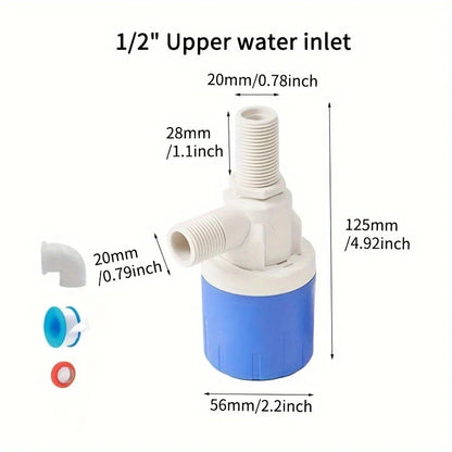 Automatic Water Level Control Float Valve - Mini Mechanical Shut-Off Valve for Water Tanks & Towers