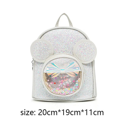 Kids Sequin Cartoon Mouse Backpack - Cute Princess Bag for Girls & Kindergarten