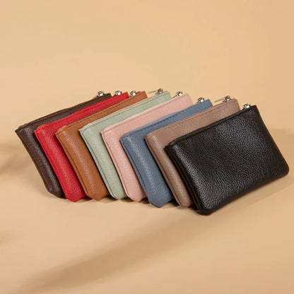 Fashion Women’s Small PU Wallet – High-Quality Zipper Card Purse & Key Storage Bag for Ladies
