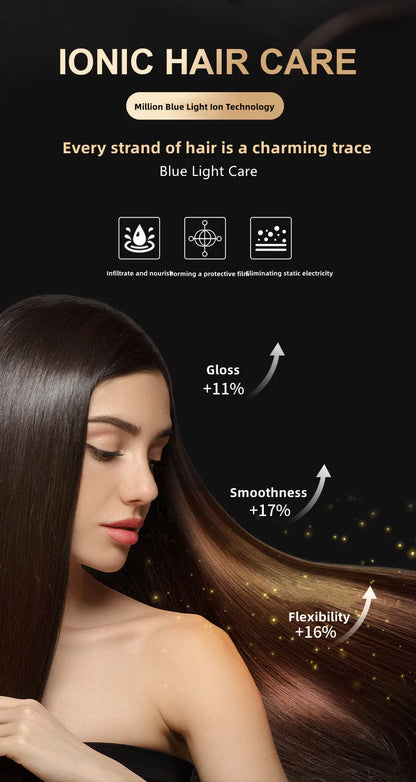 Professional Foldable Hair Dryer with Negative Ions & Blue Light – High Power Salon & Home Use