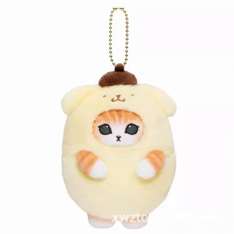 Kawaii Keychain Pendant – Cartoon Mofusand Shark Cat Cross-Dressing Doll, Backpack Decor & Toy