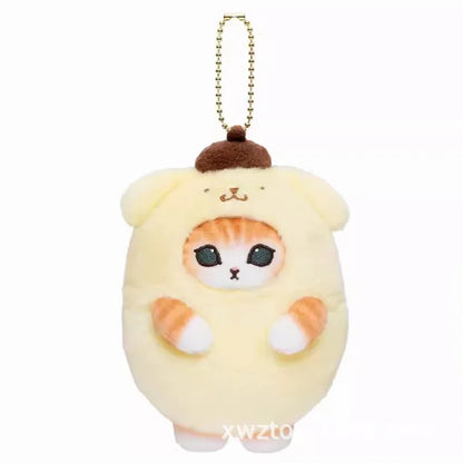 Kawaii Mofusand Shark Cat Keychain – Cute Cartoon Pendant Doll for Backpack & Decor