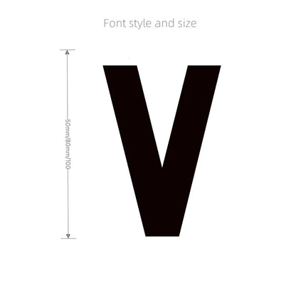 3D Mirror Acrylic Alphabet Wall Stickers – Black English Letters & Numbers for Personalized Door & Room Decor