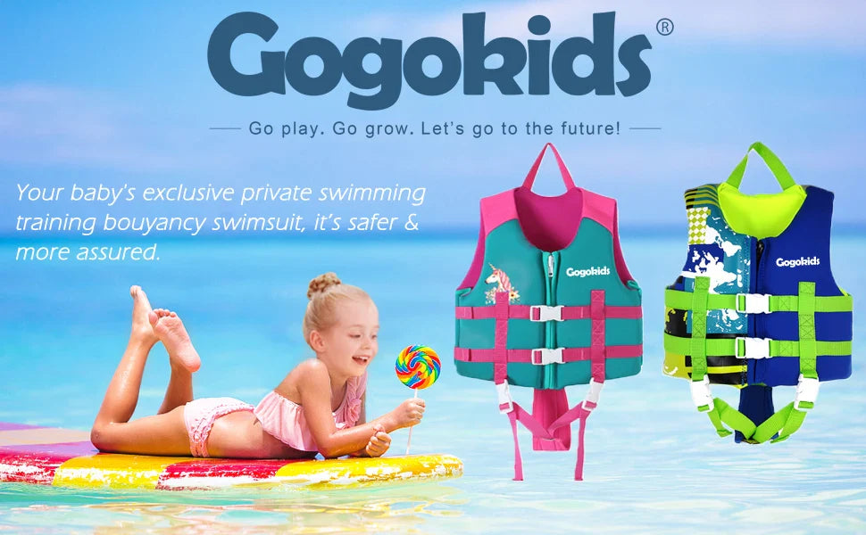 Gogokids Kids Life Jacket – Neoprene Float Vest for Toddlers, Swim Training & Buoyancy Swimwear