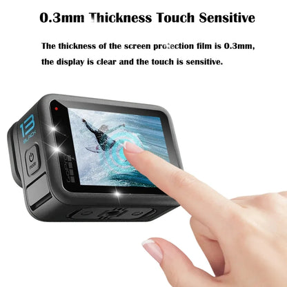 GoPro Hero 13 Black Tempered Glass Screen Protector – Silicone Case, Lens Cap & Protective Film for GoPro 13 Camera