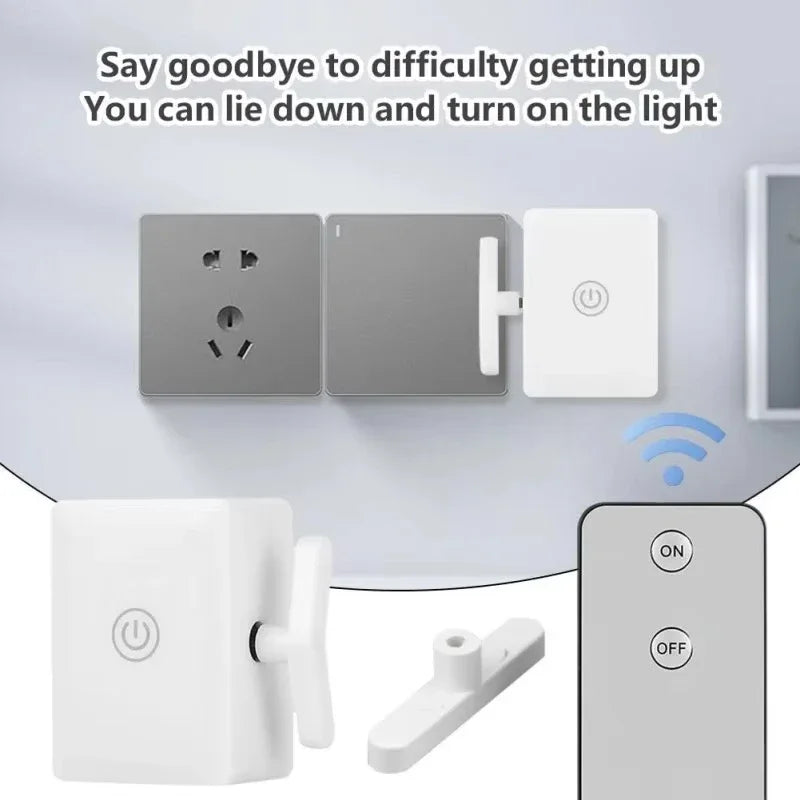 Wireless Remote Control Button Pusher Switch – Wiring-Free Automatic On/Off Light Controller Lazy Smart Switch Tool