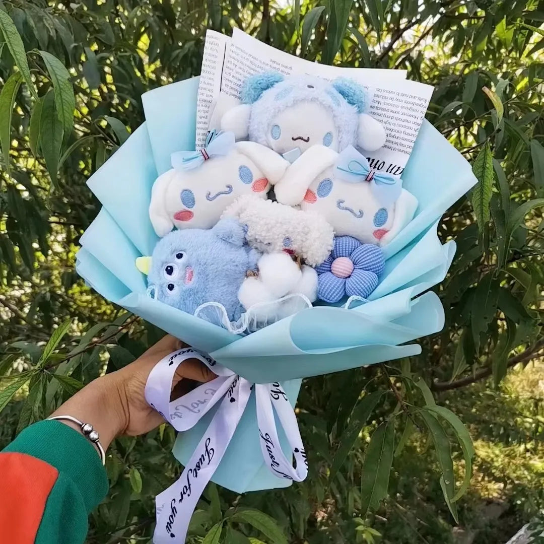 Sanrio Kuromi Plush Flower Bouquet — Soft Plush Doll Gift for Christmas, Valentine's Day, Birthday & Wedding Party