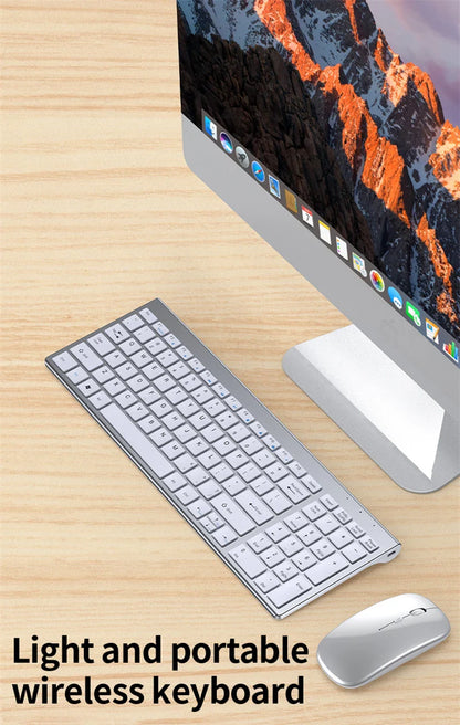 Bluetooth 5.0 & 2.4G Wireless Keyboard and Mouse Combo – Mini Multimedia Set for Laptop, PC, TV, iPad, MacBook, Android