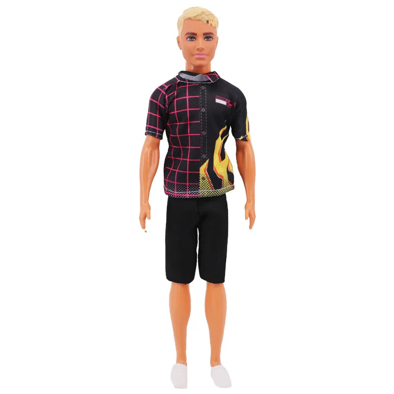 30cm Ken Doll Clothes – Pop Suit Top & Pants Outfit for Boys, Holiday Gift Doll Accessories