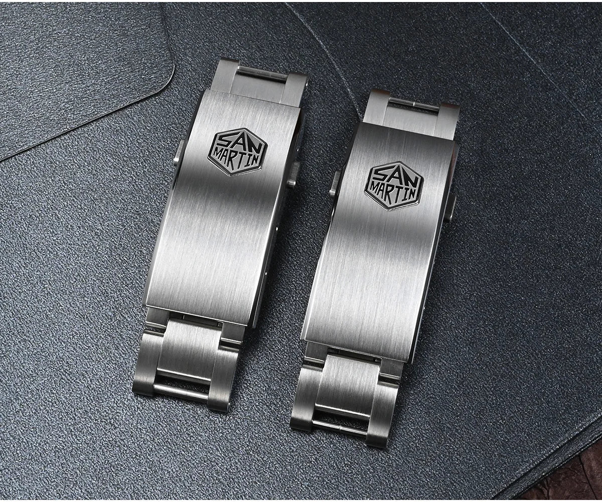San Martin Fly Adjustable Clasp — 16mm Watch Bracelet Buckle Folding Clasp (Non-Universal)