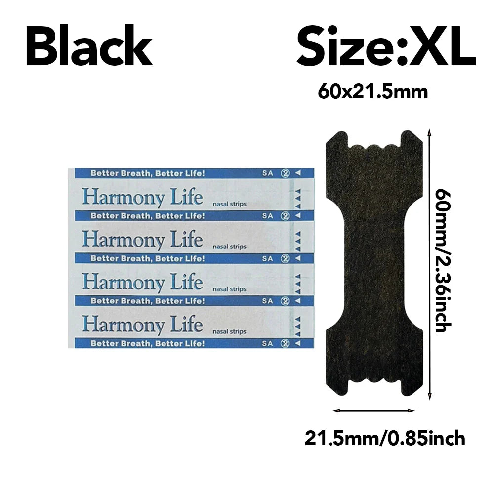 10-200PCS Black Nose Strips — Anti-Snoring Nose Patch for Better Sleep and Easier Breathing