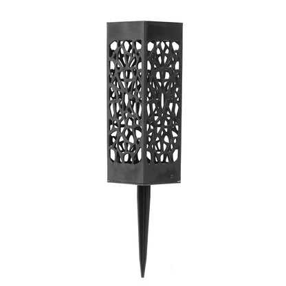 Plastic Grave Vase with Stake – Fluted Flower Holder for Cemetery, Drainage Hole for Gravestone Decoration