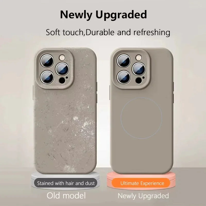 Original Liquid Soft Silicone MagSafe Case – Magnetic Wireless Charging Cover for iPhone 16 Plus, 15, 14, 13, 12 Pro Max, 11