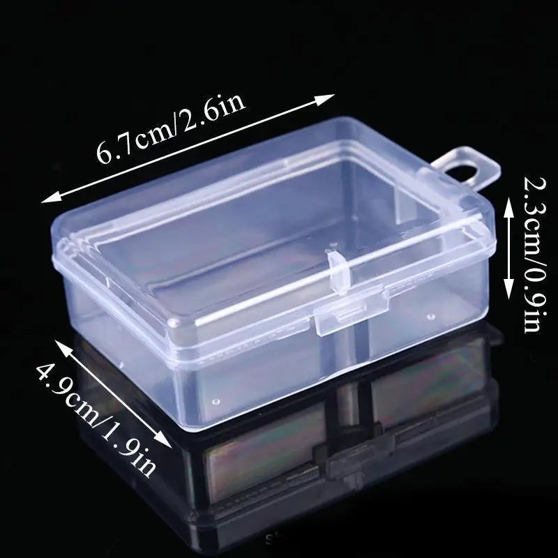 Mini Rectangular Plastic Storage Box – Translucent, Dustproof Jewelry & Small Item Container