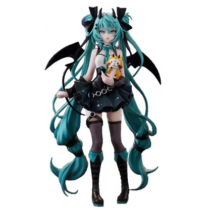 Anime Little Devil Hatsune Miku PVC Model – Handmade Dark Angel Raccoon Chuyin Collectible Ornament